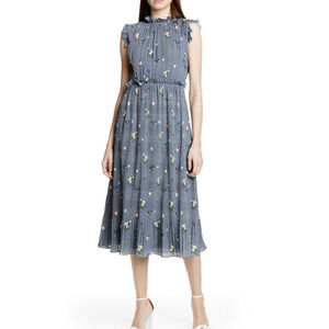 Ted Baker London Toppaz Oracle Plissé Dress 4 NWOT ORG $395